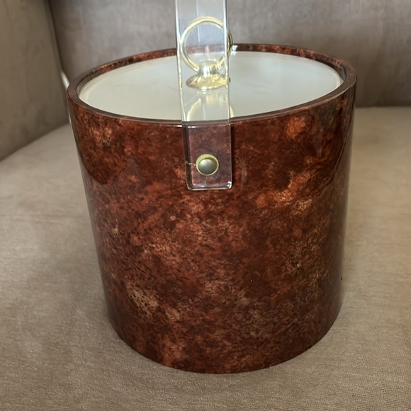 Vintage Mid Century Barware by Sigma Ice Bucket Brown - Picture 6 of 7